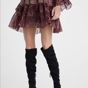 Brand New Zara over the knee heeled boots 38 black